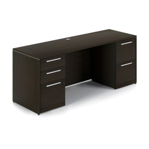 Computer Desk with Storage - Newport Gray - PL Laminate by Harmony Collection