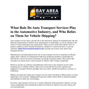 Bay Area Auto Transport